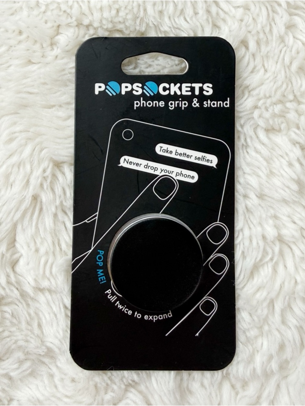 PopSockets Black Cellphone Grip and Stand with Expanding Kickstand iPhone
